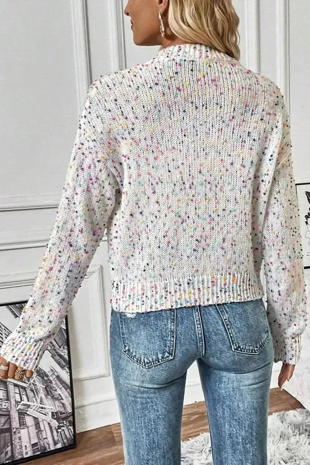 Confetti Button Up Long Sleeve Cardigan - Bad Moms Club