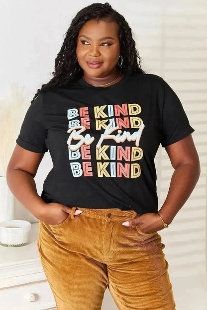 Simply Love BE KIND Graphic Round Neck T-Shirt - Bad Moms Club
