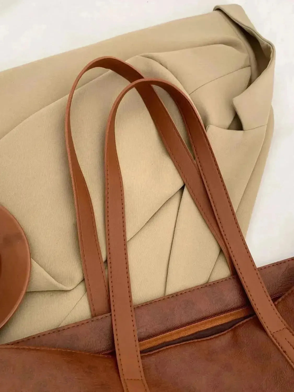 PU Leather Medium Tote Bag - Bad Moms Club