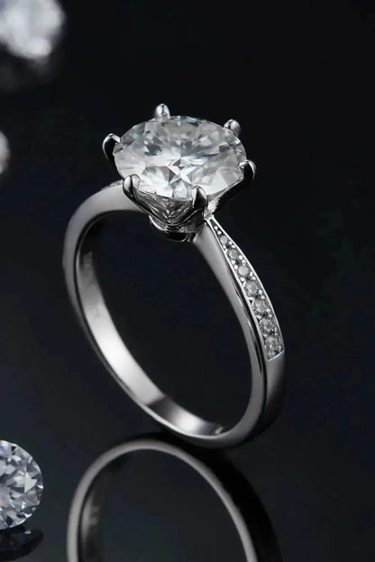 3 Carat Moissanite Side Stone Ring - Bad Moms Club
