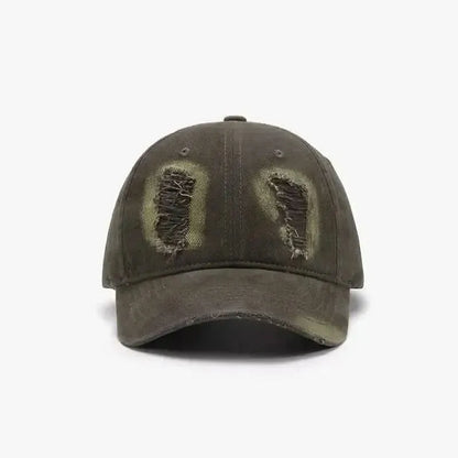 Distressed Cotton Baseball Cap - Bad Moms Club