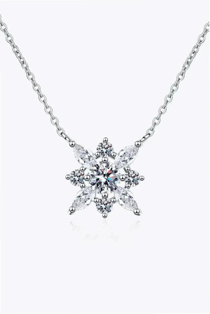 Moissanite Rhodium-Plated Necklace - Bad Moms Club