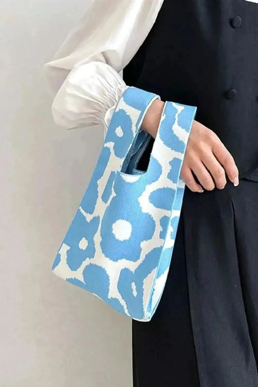 Zenana Flower Eco-Friendly Knitted Handbag - Bad Moms Club