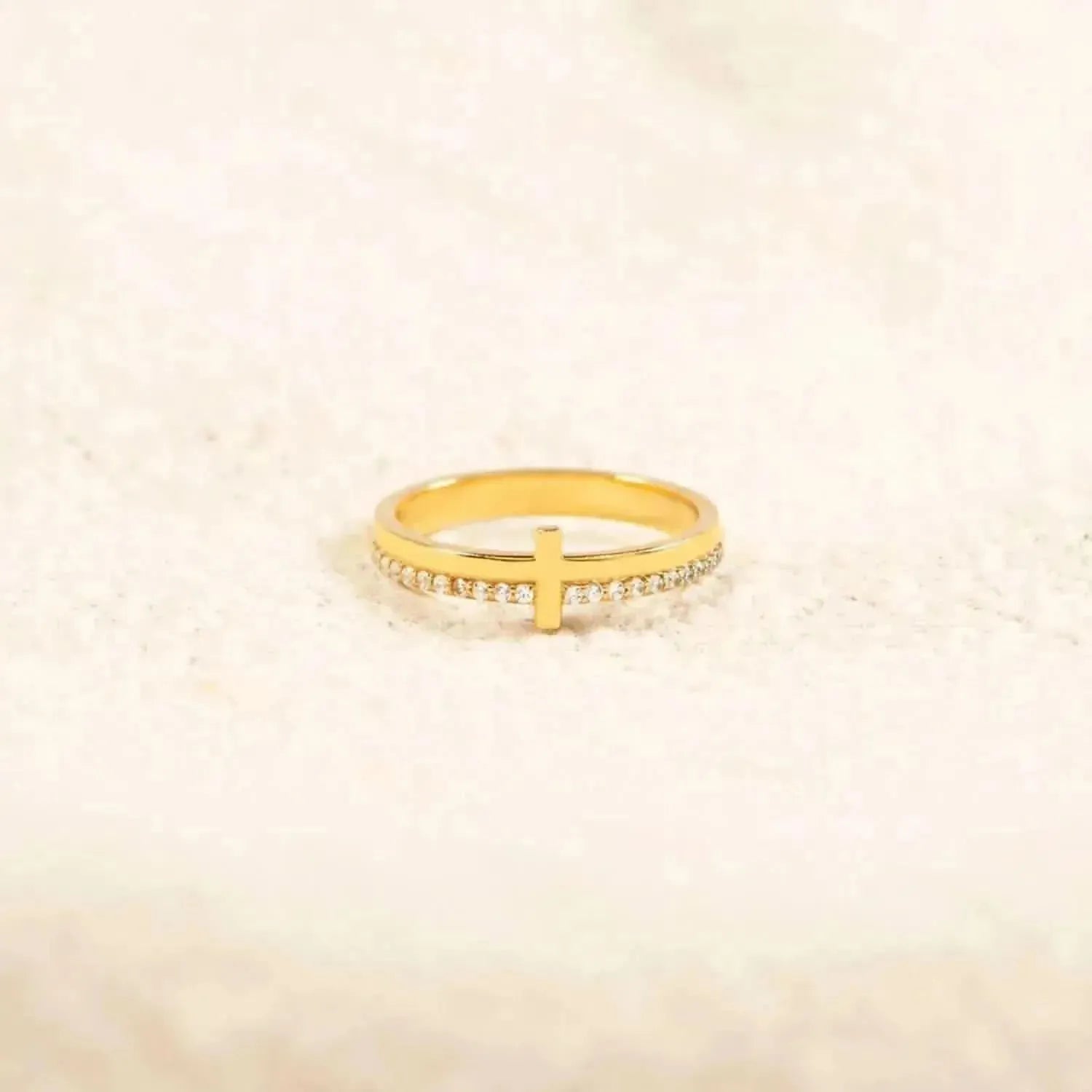 Zircon 925 Sterling Silver Cross Ring - Bad Moms Club