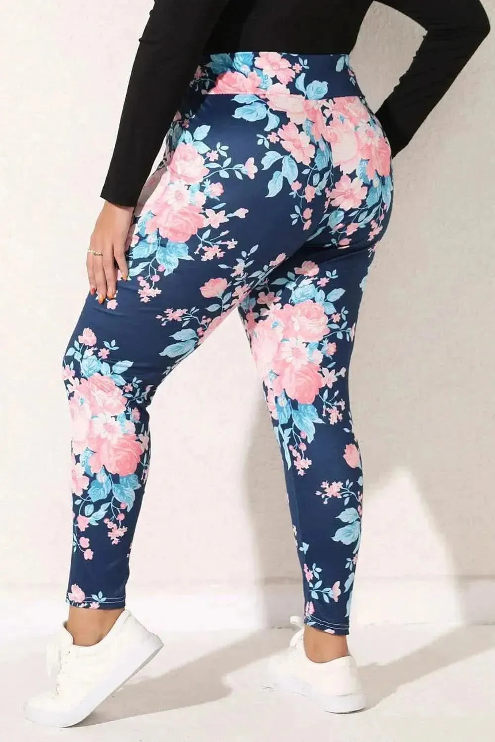 Plus Size Floral Print Legging - Bad Moms Club