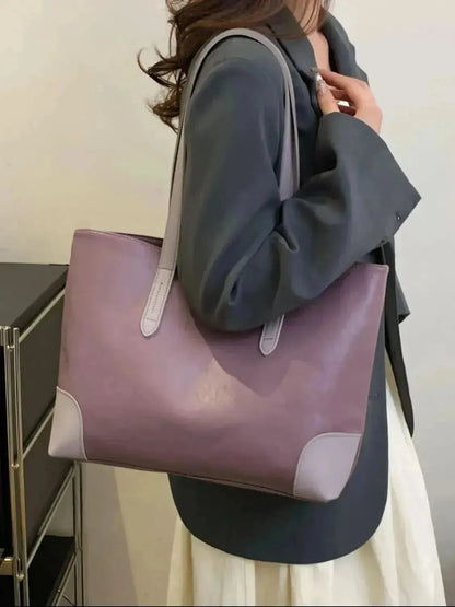 PU Leather Medium Tote Bag - Bad Moms Club