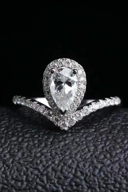 2 Carat Moissanite Teardrop Ring - Bad Moms Club