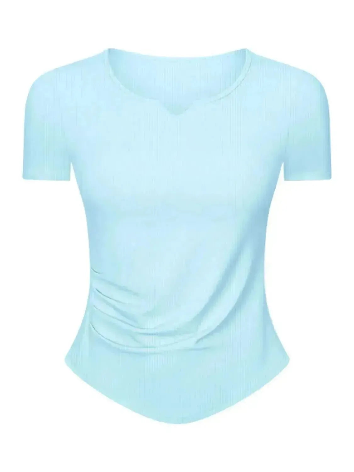 Notched Short Sleeve Active T-Shirt - Bad Moms Club