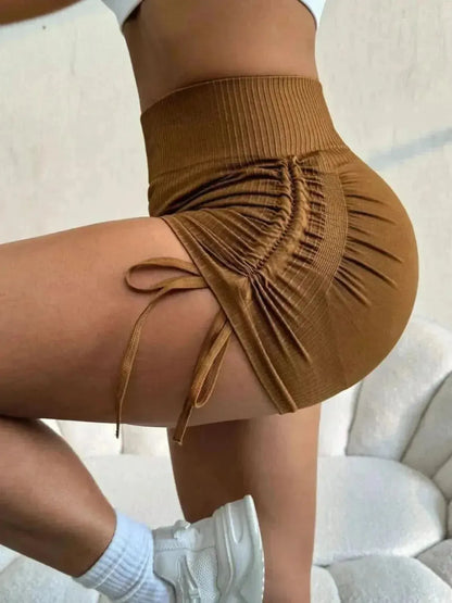 Drawstring High Waist Active Shorts - Bad Moms Club