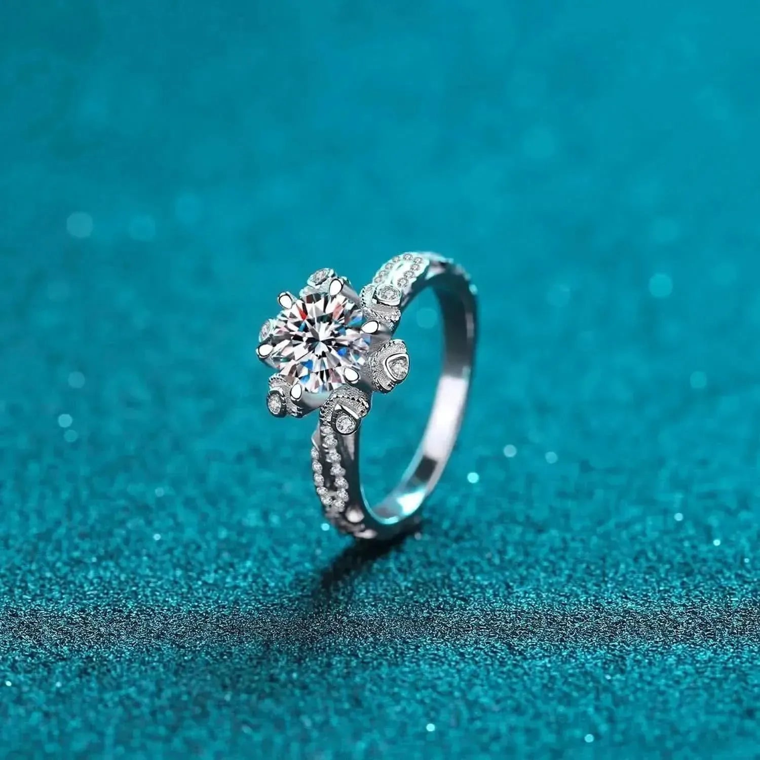 1 Carat Moissanite 925 Sterling Silver Ring - Bad Moms Club