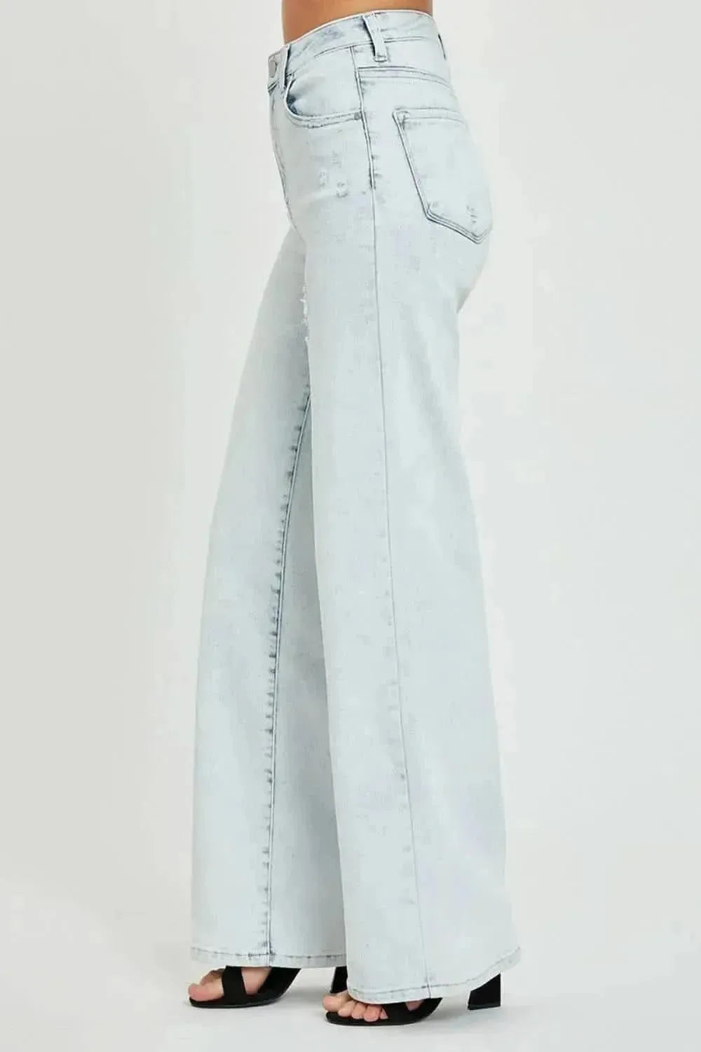 RISEN Ultra High Waist Wide Leg Jeans - Bad Moms Club