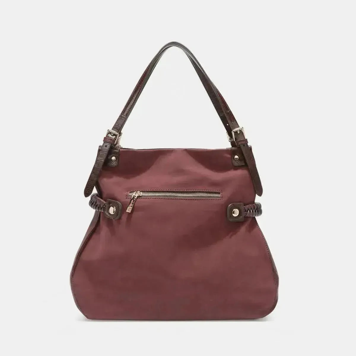 Nicole Lee USA Side Braided Tassel Inlaid Rhinestone Embroidery Hobo Bag - Bad Moms Club