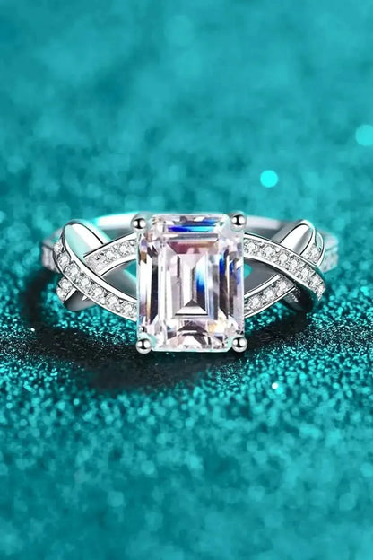 3 Carat Moissanite Sterling Silver Ring - Bad Moms Club