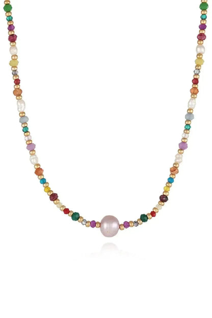 Multicolored Bead Necklace - Bad Moms Club