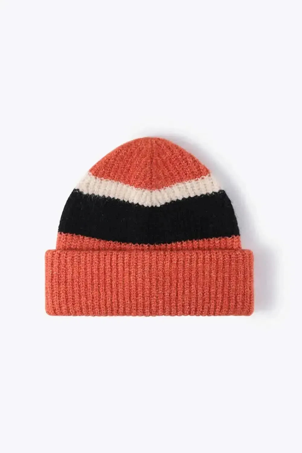 Tricolor Cuffed Knit Beanie - Bad Moms Club