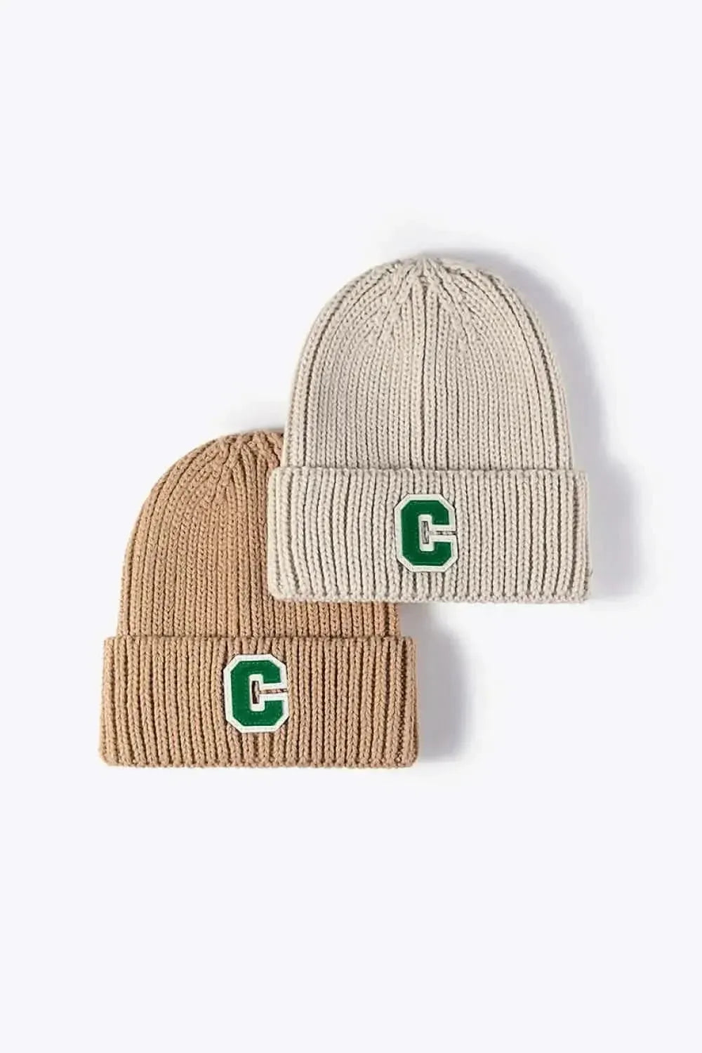 Letter C Patch Cuffed Beanie - Bad Moms Club