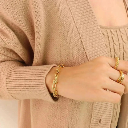 Chunky Chain Titanium Steel Bracelet - Bad Moms Club