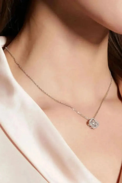 Moissanite Four Leaf Clover Pendant Necklace - Bad Moms Club