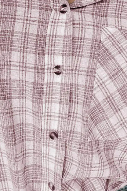 Drawstring Button Up Hooded Jacket - Bad Moms Club