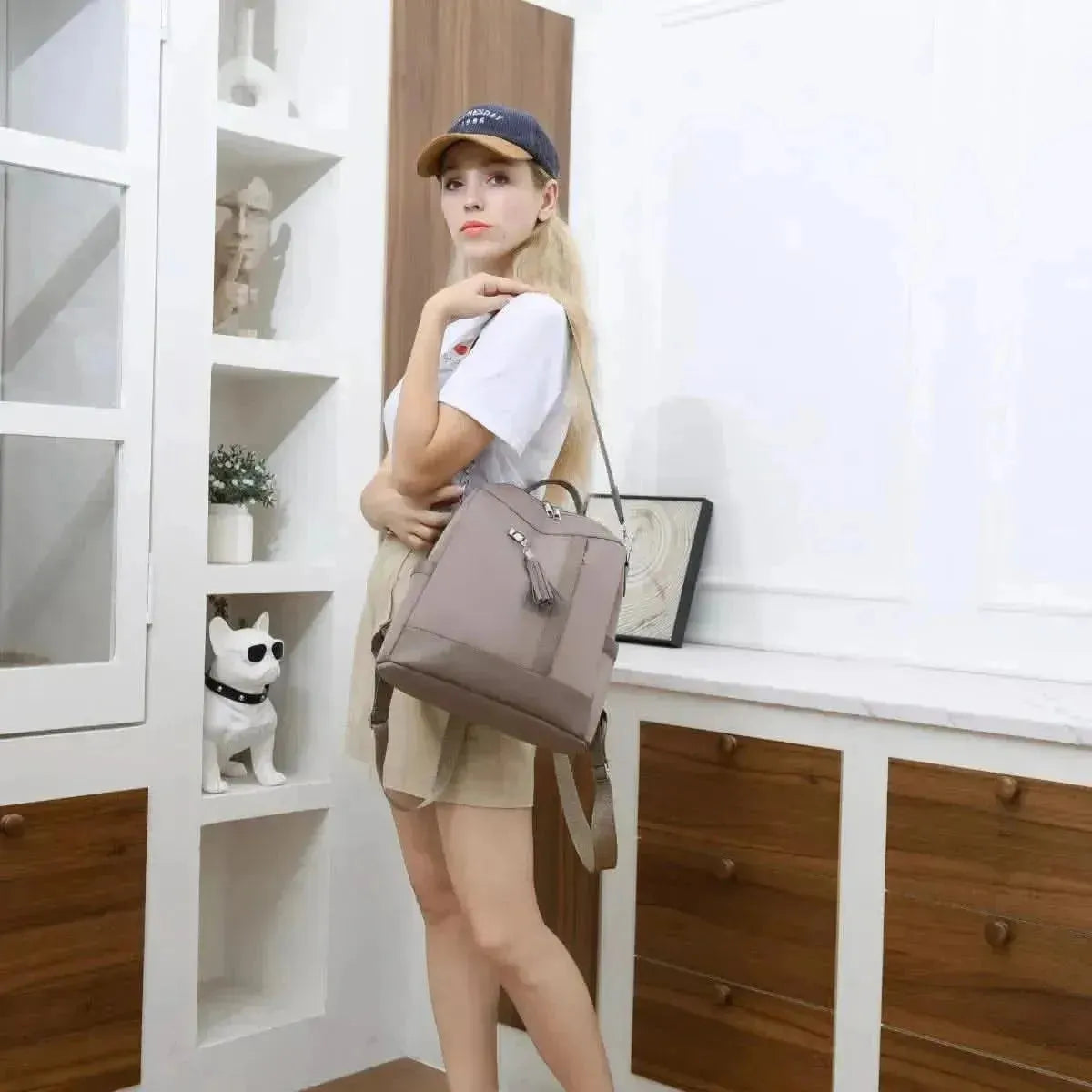 Tassel Oxford Cloth Backpack Bag - Bad Moms Club