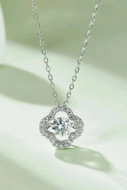Moissanite Four Leaf Clover Pendant Necklace - Bad Moms Club