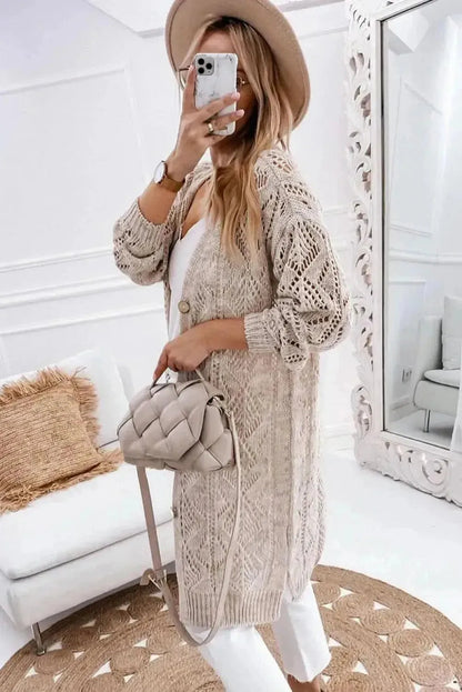 V-Neck Long Sleeve Cardigan - Bad Moms Club
