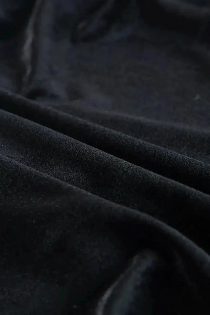 Surplice Long Sleeve Velvet Dress - Bad Moms Club