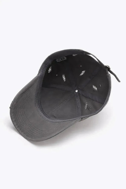 Distressed Adjustable Baseball Cap - Bad Moms Club