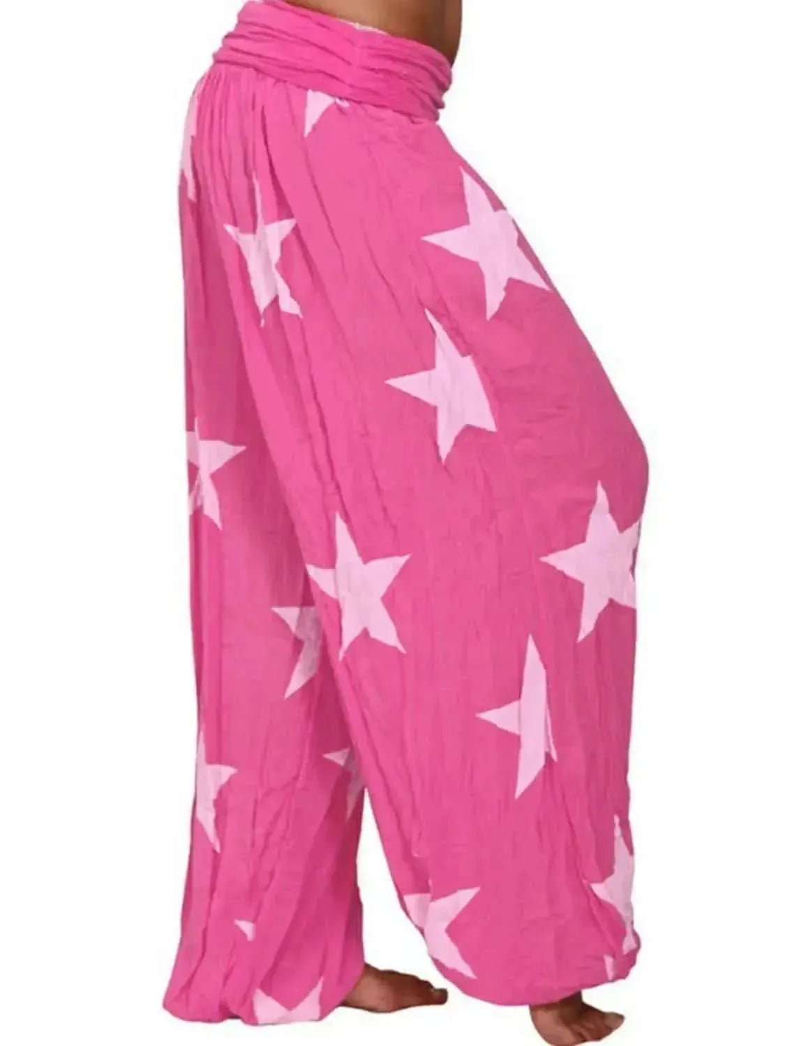 Ivy Lane Full Size Ruched High Waist Printed Pants - Bad Moms Club