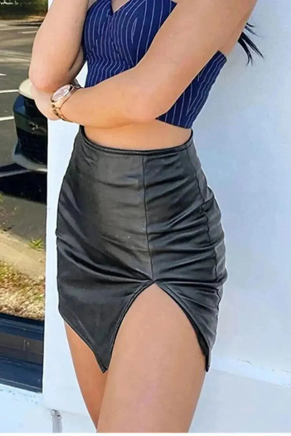High Waist Slit Skirt - Bad Moms Club