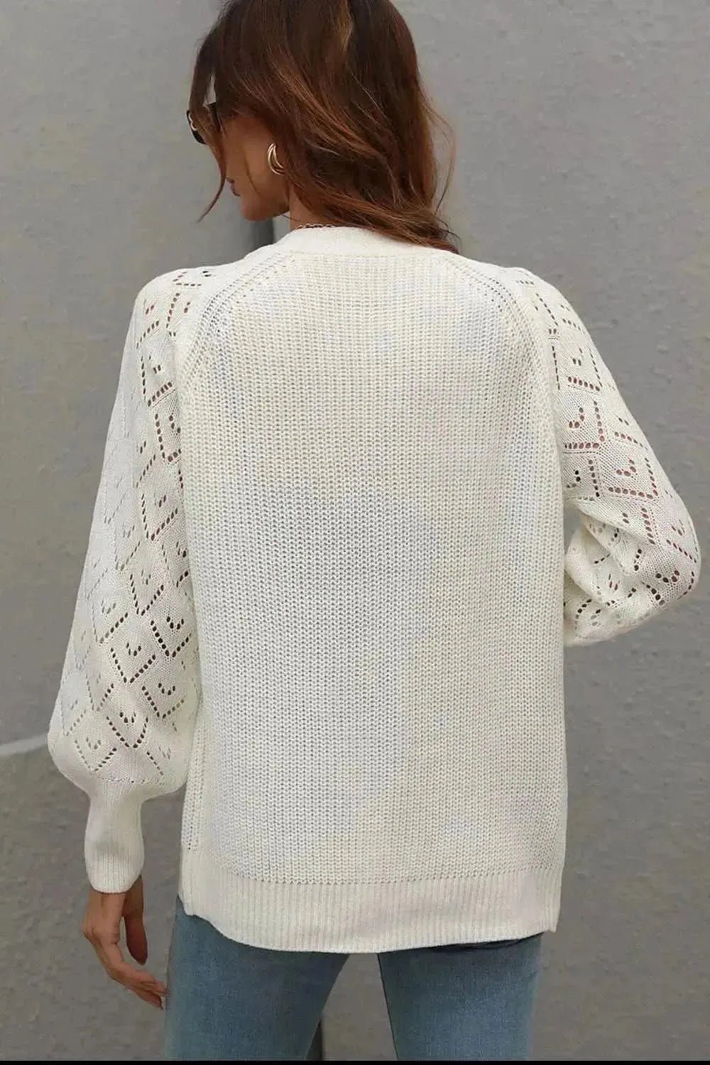 Rib-Knit Plunge Raglan Sleeve Cardigan - Bad Moms Club