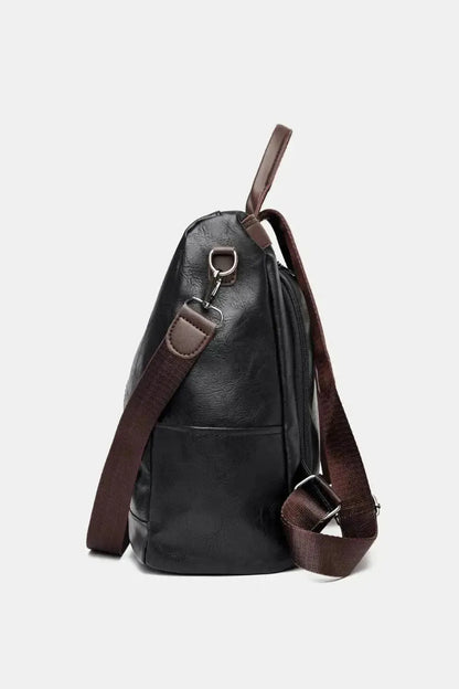 PU Leather Large Backpack Bag - Bad Moms Club