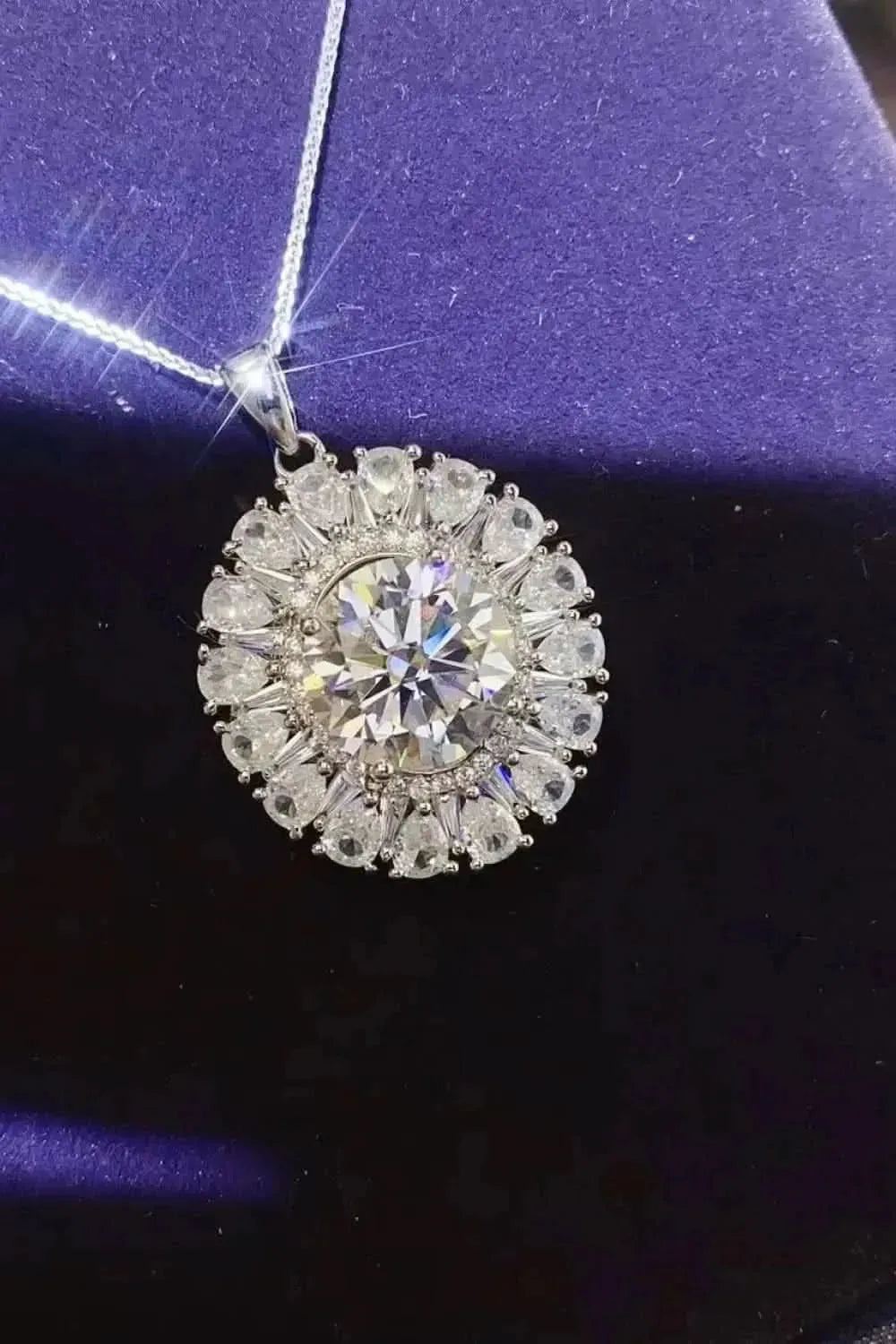 5 Carat Moissanite 925 Sterling Silver Necklace - Bad Moms Club