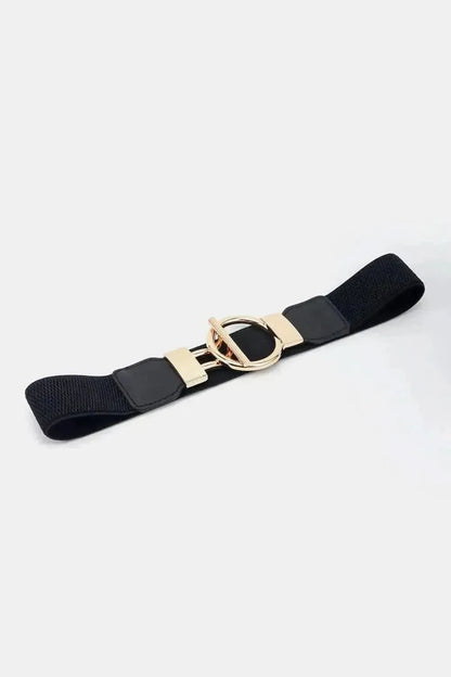 Circle Shape Buckle Zinc Alloy Buckle PU Leather Belt - Bad Moms Club