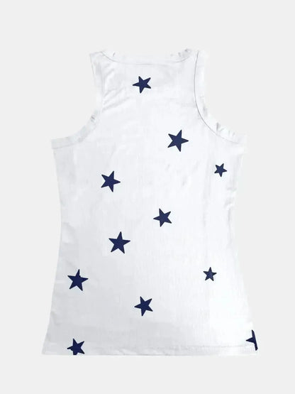 Full Size Star Round Neck Tank - Bad Moms Club