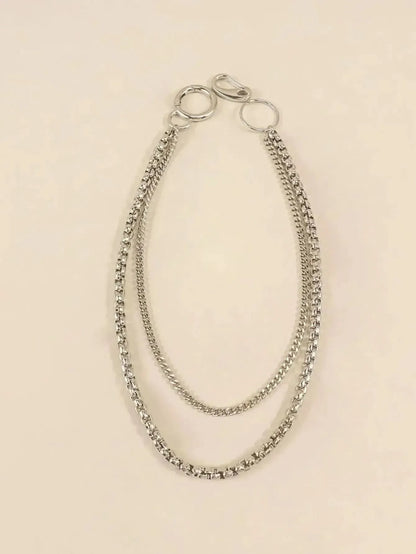 Double-Layered Metal Chain Belt - Bad Moms Club