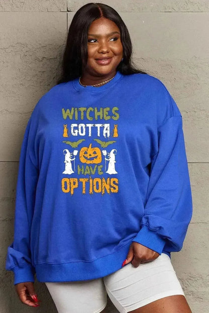 Simply Love Full Size Graphic Drop Shoulder Sweatshirt - Bad Moms Club