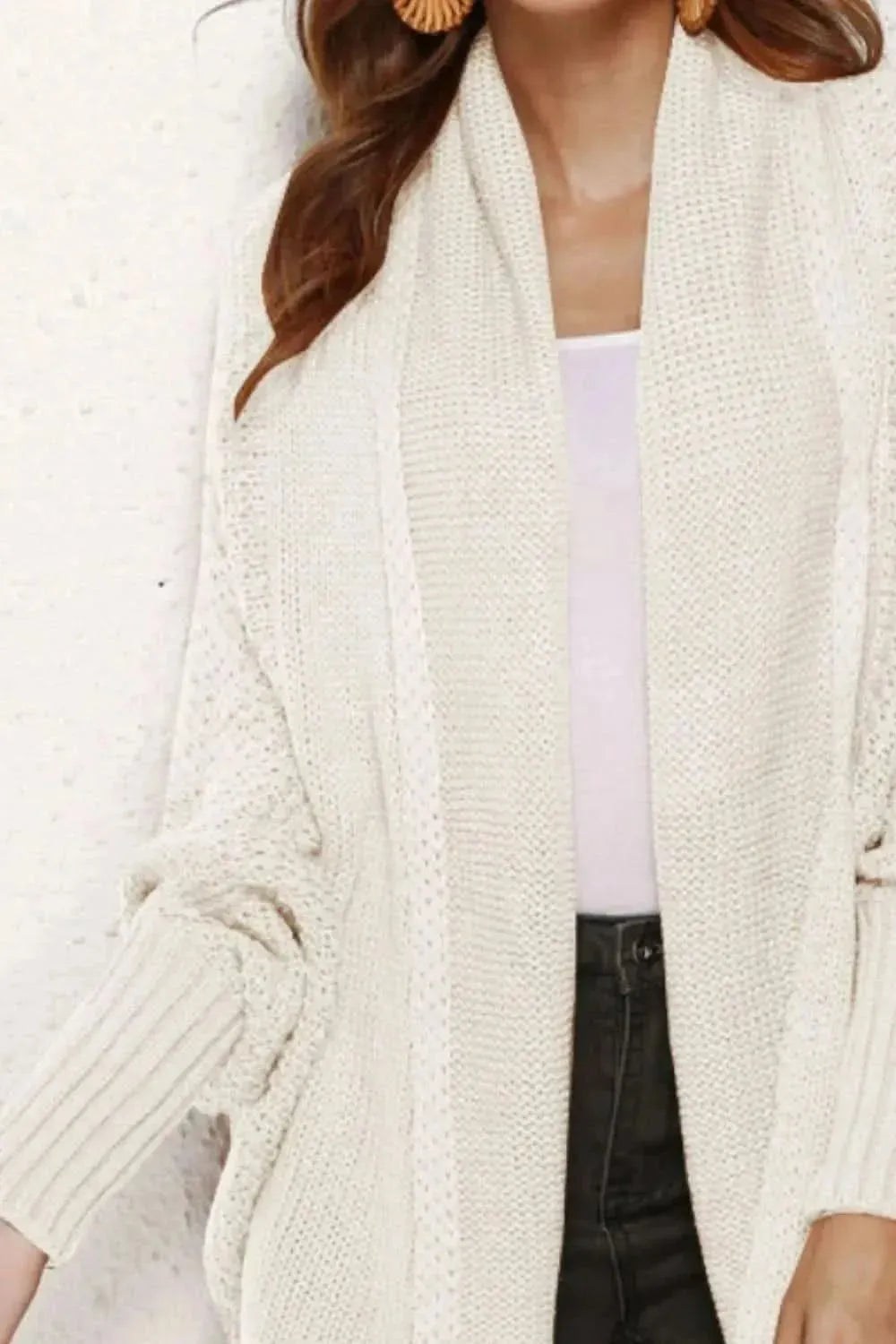 Open Front Batwing Sleeve Cardigan - Bad Moms Club