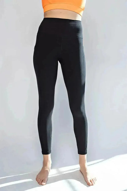 Faith Apparel High Waist Wide Waistband Leggings - Bad Moms Club