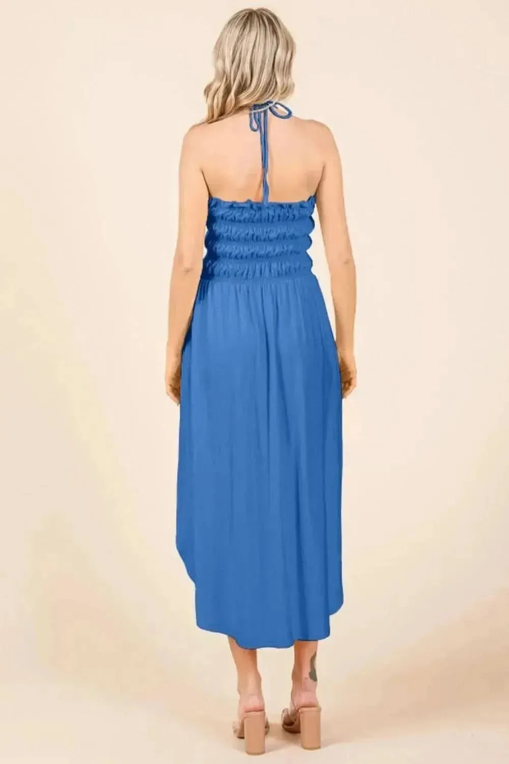 Culture Code Tie Back Shirring Dress with Pockets - Bad Moms Club