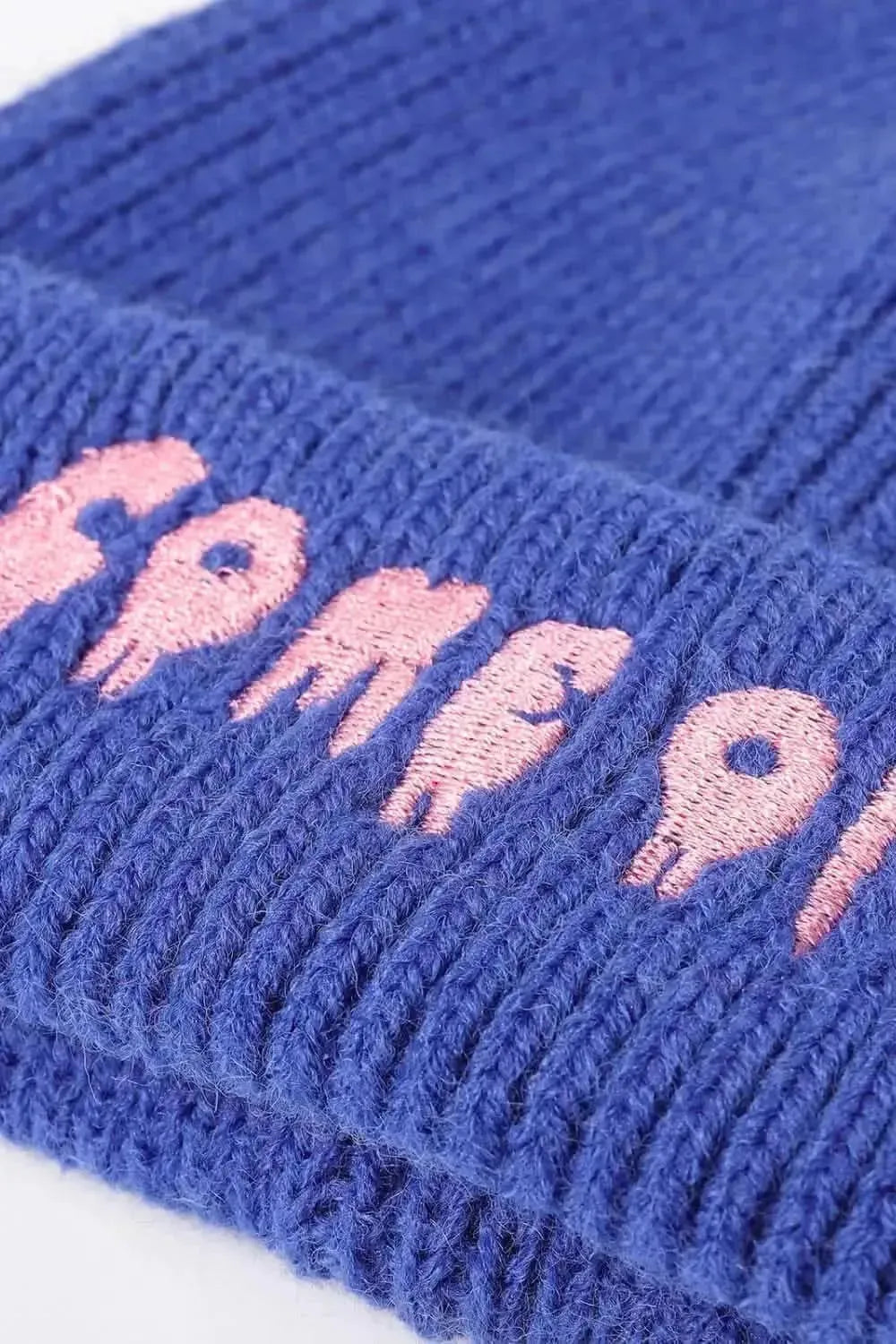 COME ON Embroidered Cuff Knit Beanie - Bad Moms Club