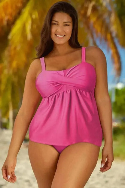 Full Size Adjustable Strap Tankini Set - Bad Moms Club