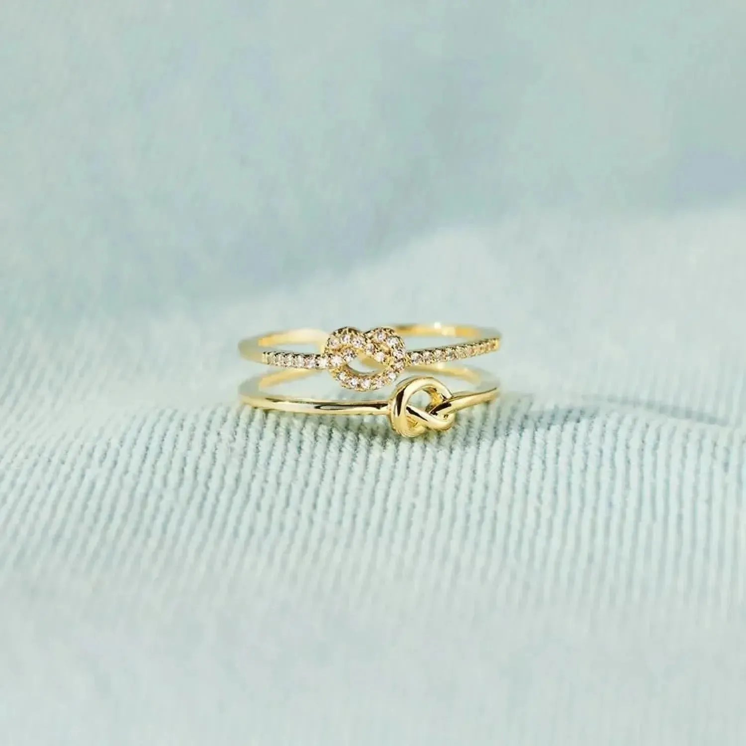925 Sterling Silver Double-Layered Knot Ring - Bad Moms Club