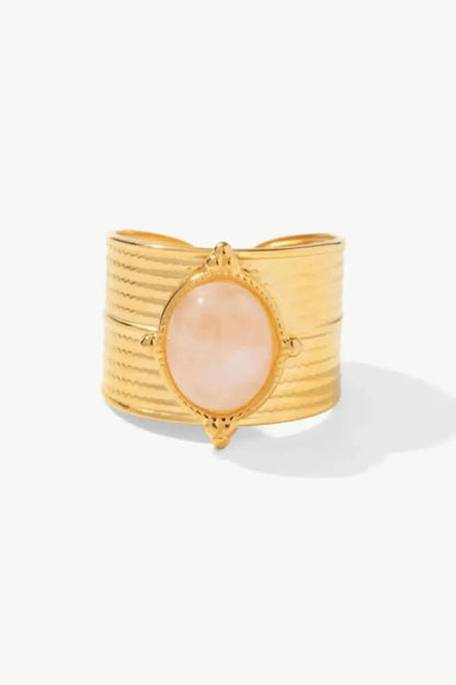 18K Gold-Plated Wide Open Ring - Bad Moms Club