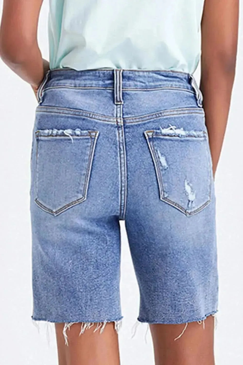 BAYEAS High Rise Denim Shorts - Bad Moms Club