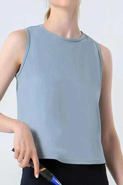 Round Neck Active Tank - Bad Moms Club