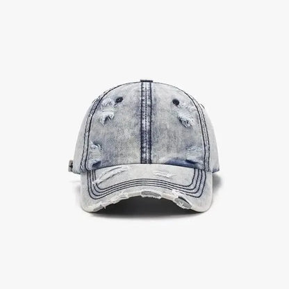 Distressed Cotton Baseball Cap - Bad Moms Club