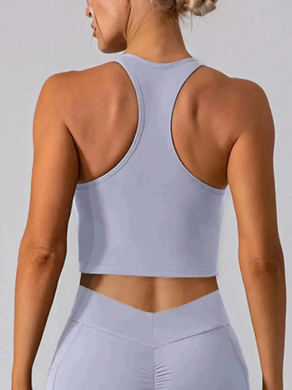Square Neck Racerback Cropped Tank - Bad Moms Club