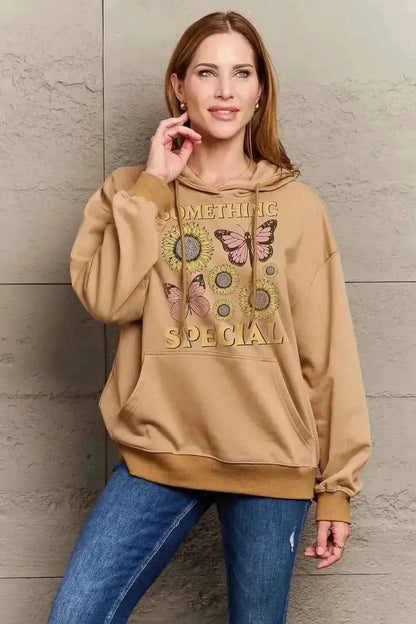 Simply Love Simply Love Full Size SOMETHING SPECIAL Graphic Hoodie - Bad Moms Club