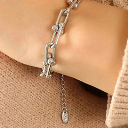 Chunky Chain Titanium Steel Bracelet - Bad Moms Club